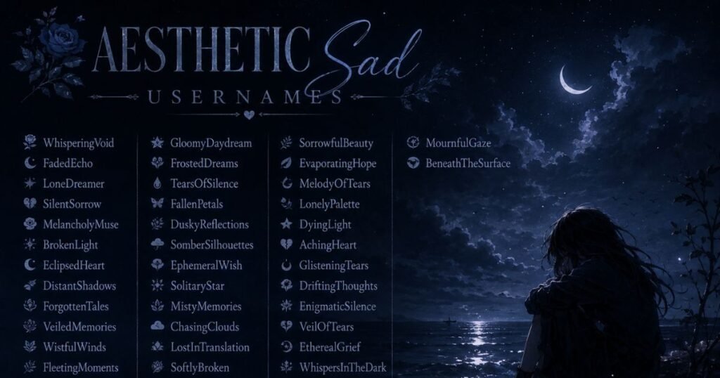 Aesthetic Sad Usernames