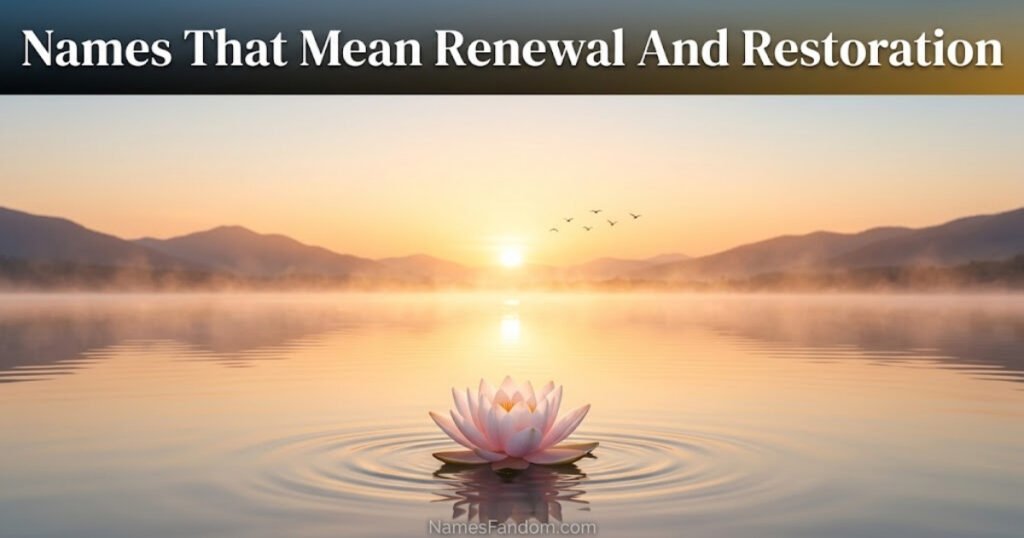 Names That Mean Renewal And Restoration 