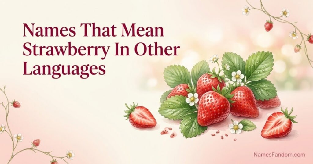 Names That Mean Strawberry In Other Languages