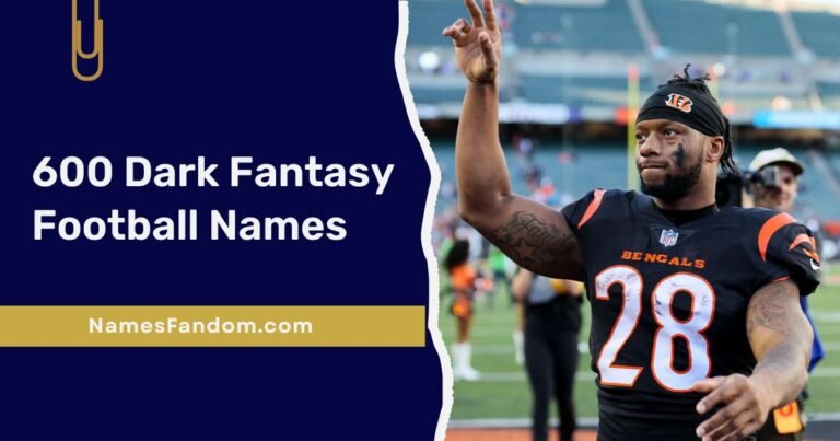 600 Dark Fantasy Football Names