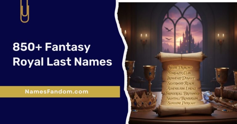 Fantasy Royal Last Names