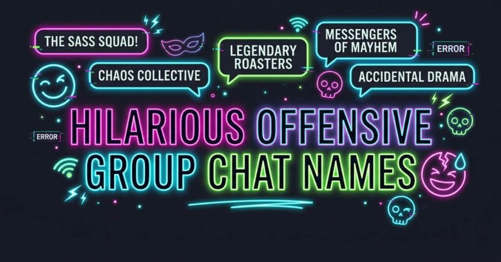Hilarious Offensive Group Chat Names