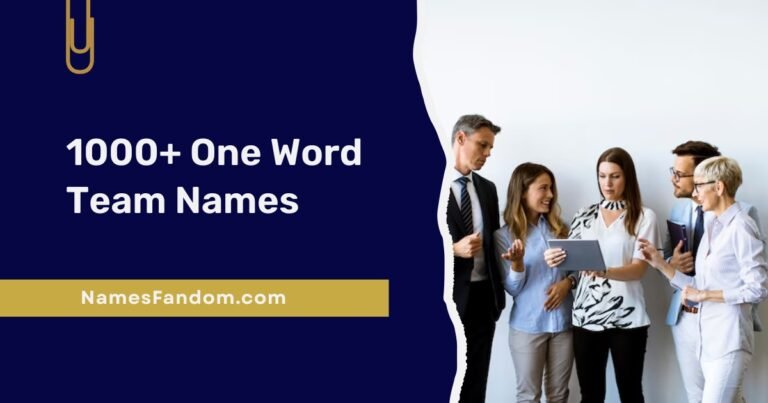 One Word Team Names