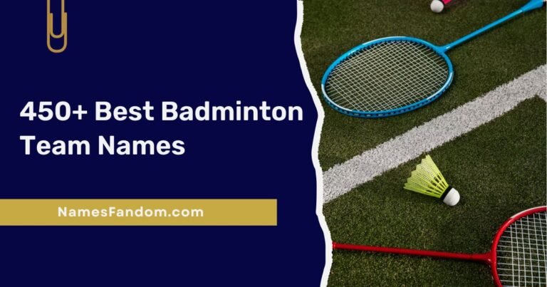 Best Badminton Team Names