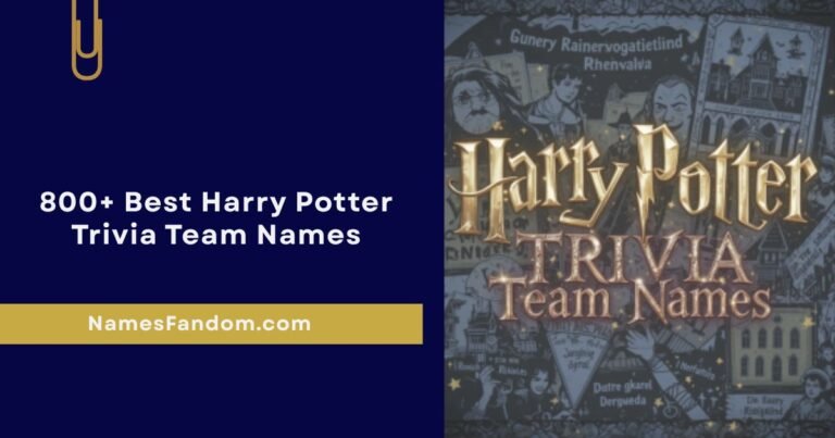 Trending Harry Potter Trivia Team Names