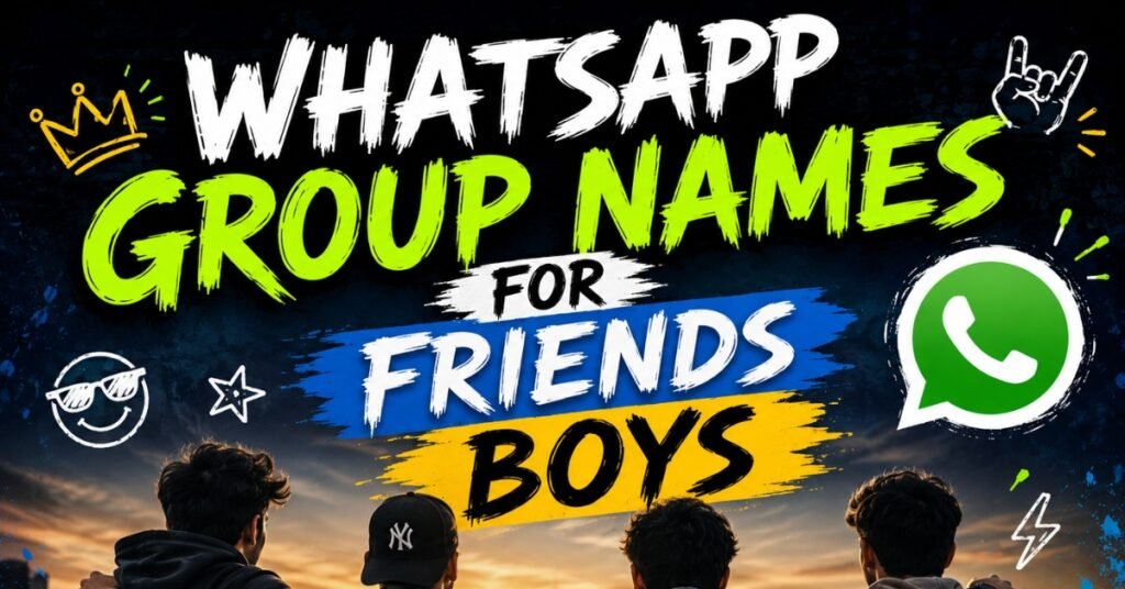 WhatsApp Group Names for Friends Boys