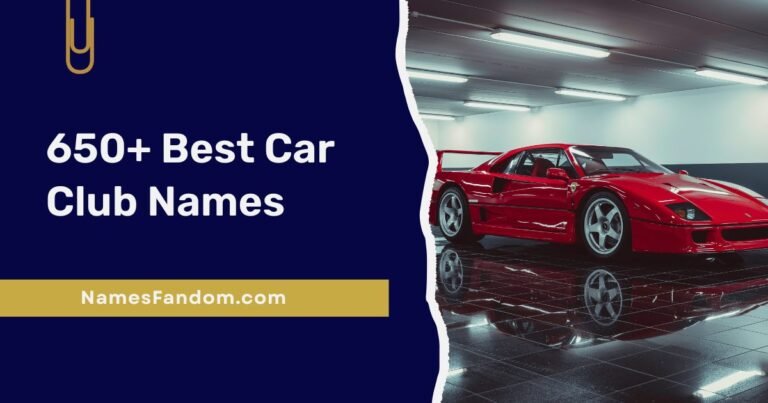 Car Club Names