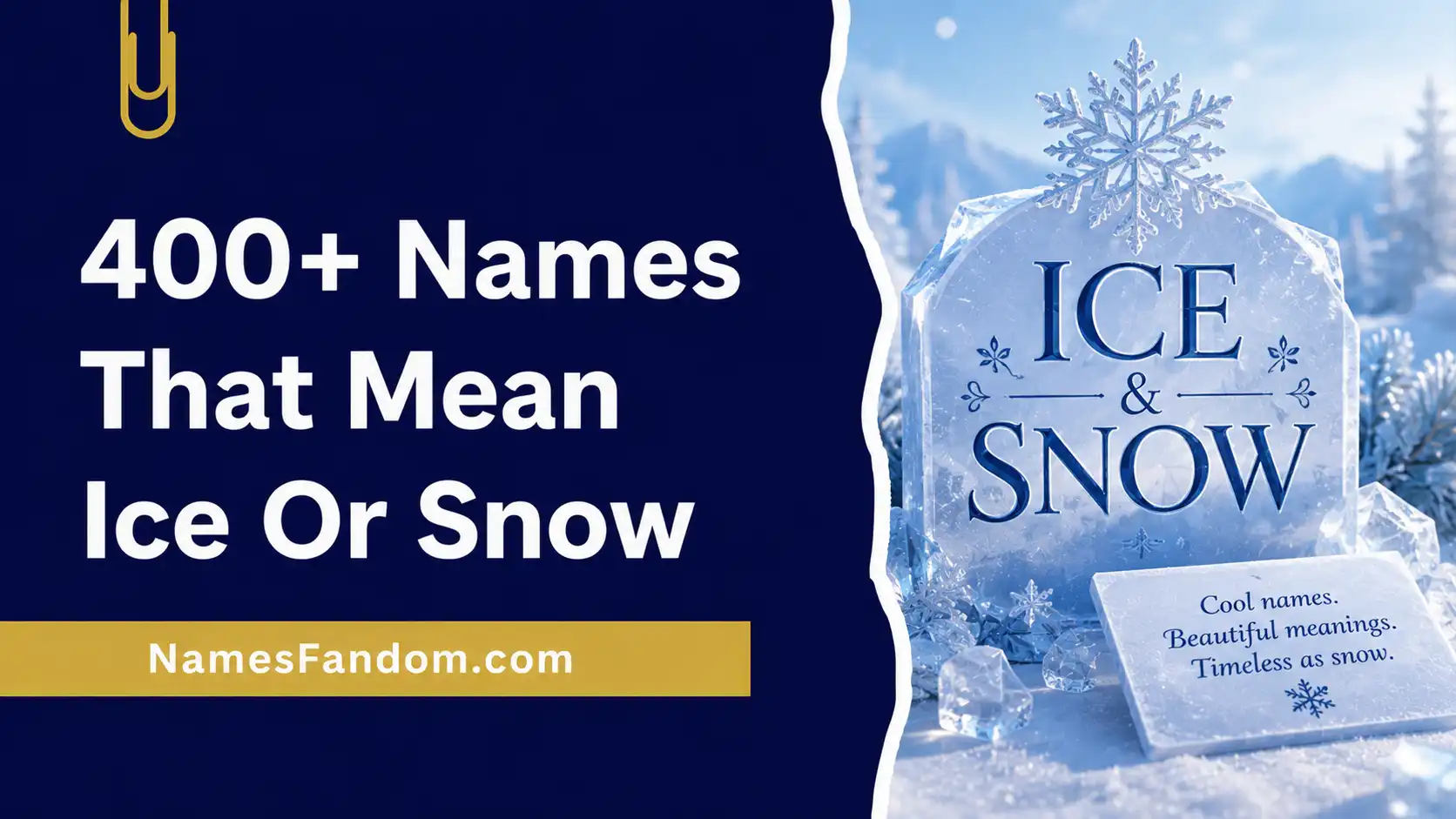 Names That Mean Ice Or Snow
